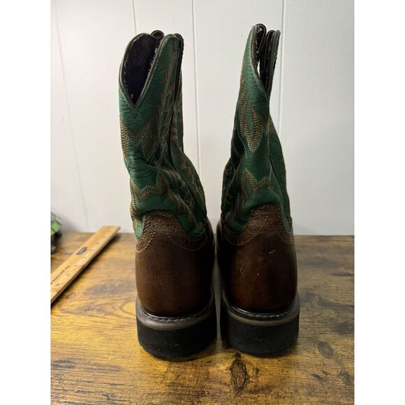 Justin Boots WK4670 - Stampede Blade Green Round Toe Wellington size 10 1/2D - Picture 3 of 8